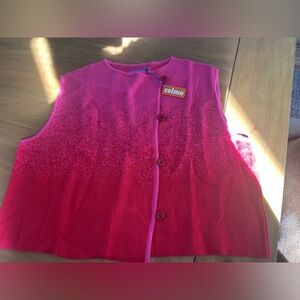 NWT Celmo Handknitted Red/Pink Vest